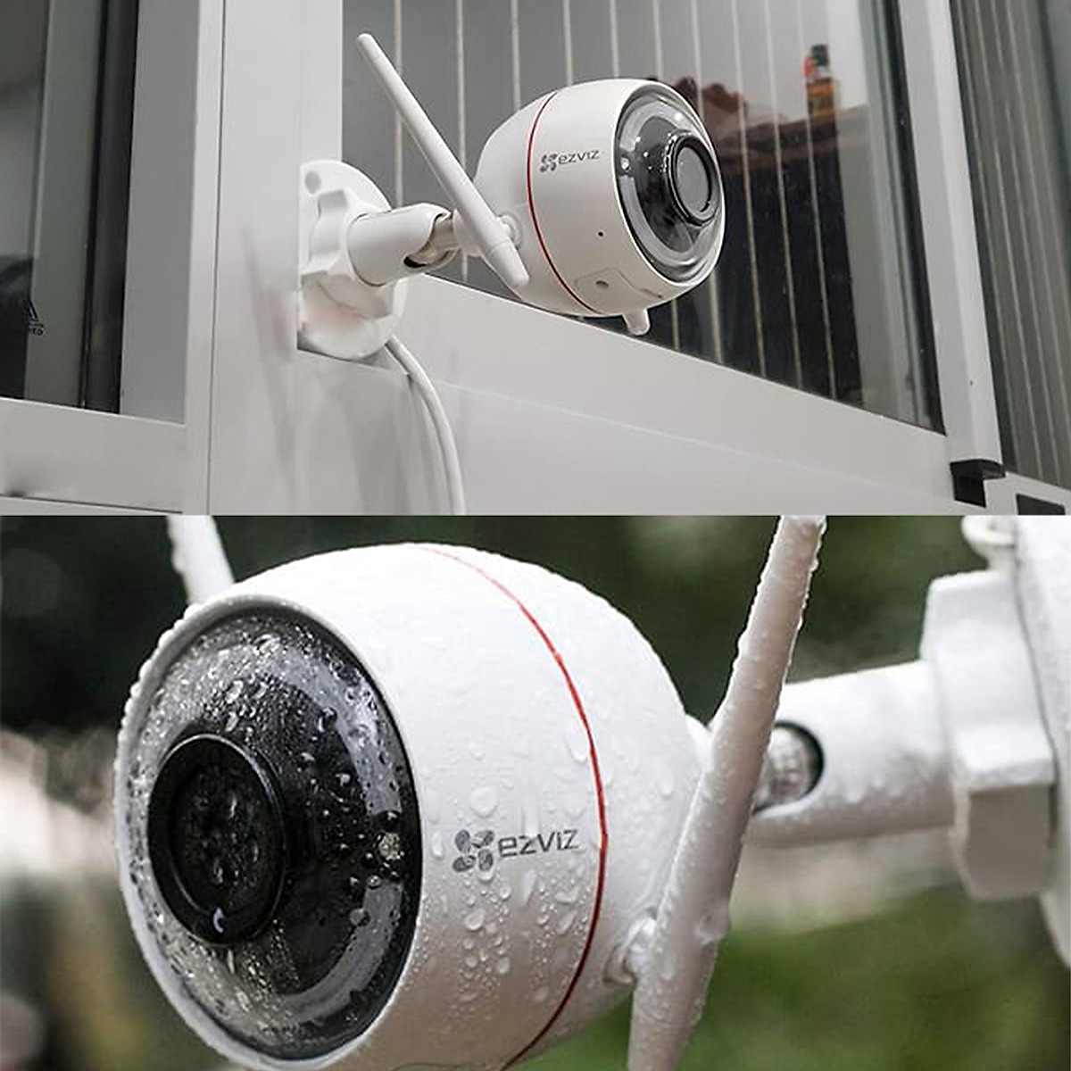 Camera wifi chống trộm EZVIZ C3WN 2MP FullHD 1080p Model CS-CV310-A0-1C2WFR  chuẩn chống nước IP66 sử dụng được ngoài trời, tính năng khoanh vùng theo  dõi cảnh báo chuyển động và gửi